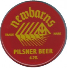 Newbarns Pilsner Beer 4.2% Glass Tap Clip
